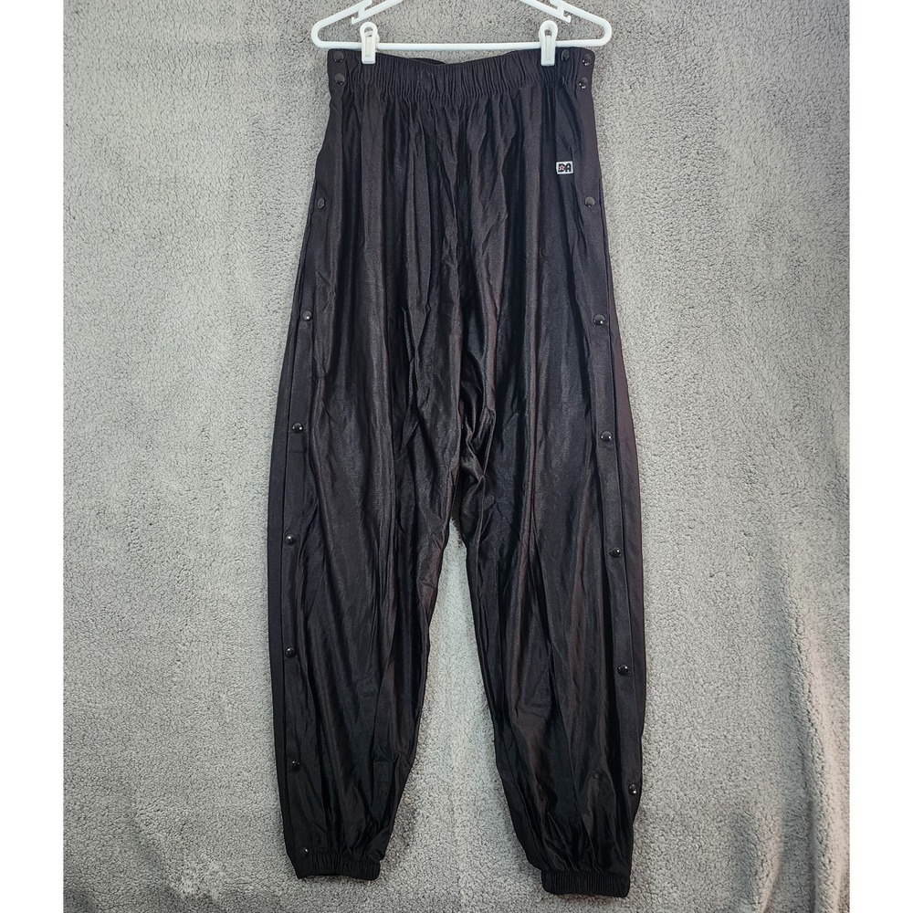 Don Alleson Athletic Tear Away Snap Pants 2XL (32x32) Black Nylon 90s Y2K USA